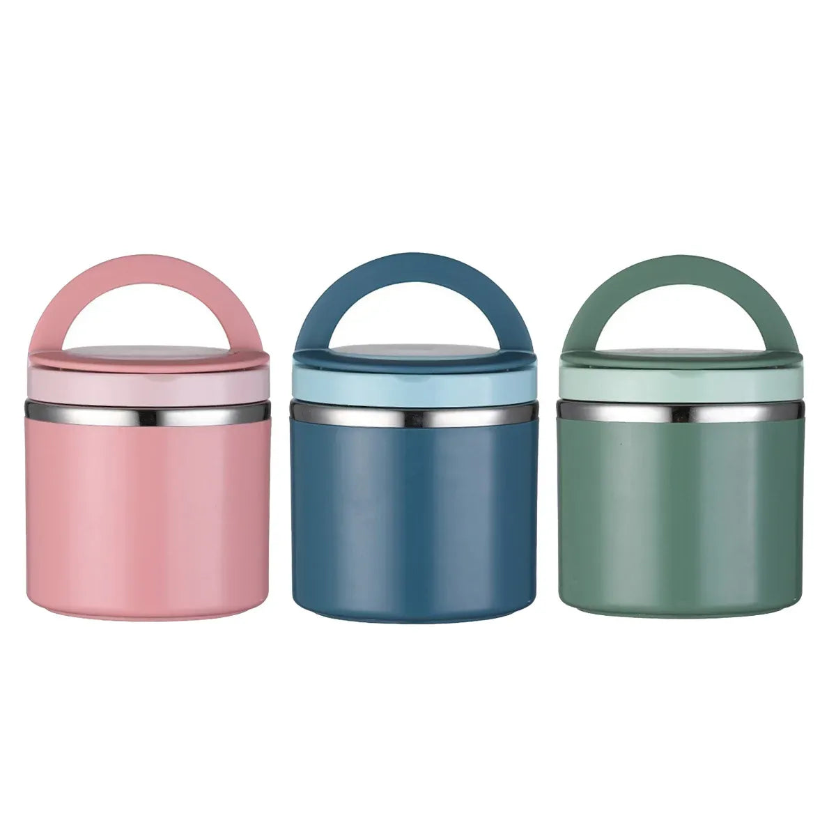 1L Large Capacity Stainless Steel Insulated Lunch Box Food Container Durable - Pink