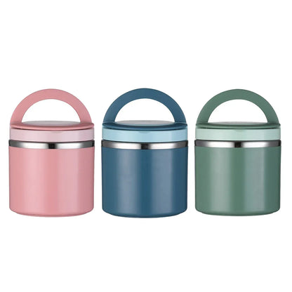 1L Large Capacity Stainless Steel Insulated Lunch Box Food Container Durable - Pink