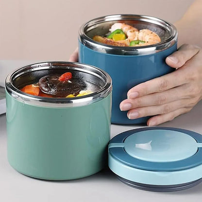 1L Large Capacity Stainless Steel Insulated Lunch Box Food Container Durable - Pink