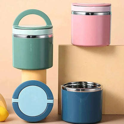 1L Large Capacity Stainless Steel Insulated Lunch Box Food Container Durable - Pink