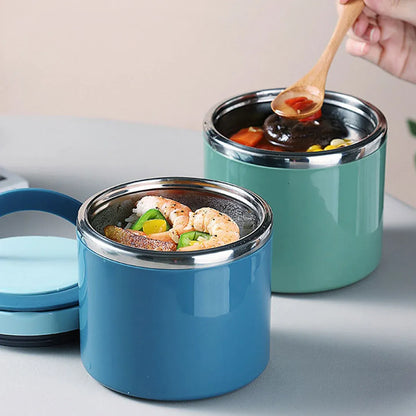 1L Large Capacity Stainless Steel Insulated Lunch Box Food Container Durable - Pink