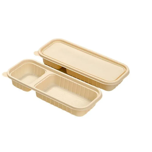 Corn Starch Meal Prep Containers Lids Durable Multi Compartment - C2A