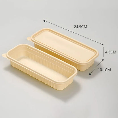 Corn Starch Meal Prep Containers Lids Durable Multi Compartment - C2A