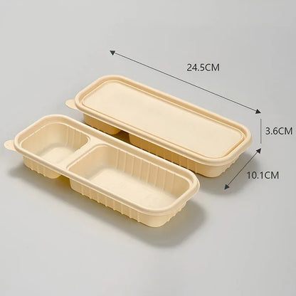 Corn Starch Meal Prep Containers Lids Durable Multi Compartment - C2A