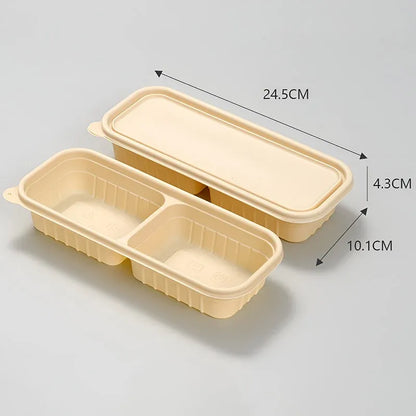 Corn Starch Meal Prep Containers Lids Durable Multi Compartment - C2A