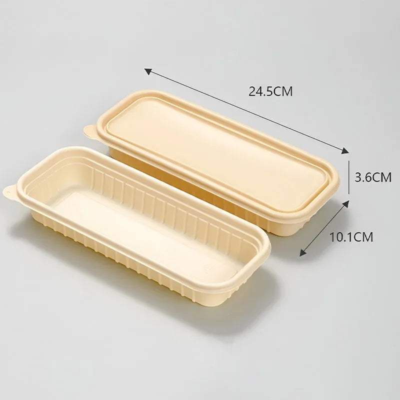 Corn Starch Meal Prep Containers Lids Durable Multi Compartment - C2A