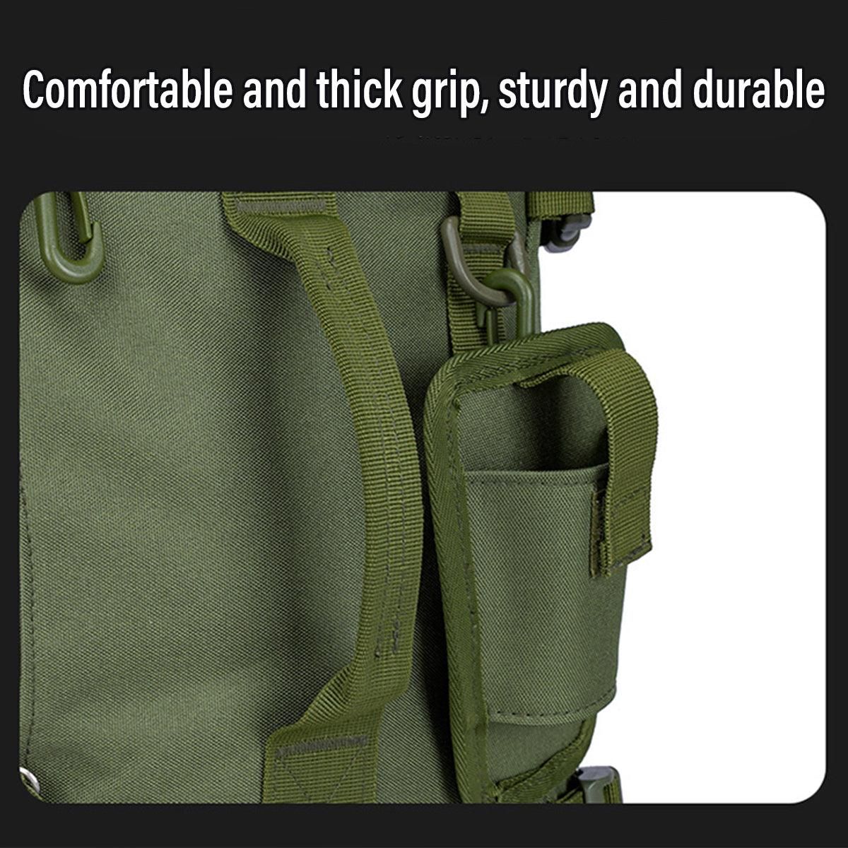 Waterproof Fishing Tackle Bag Large Capacity Multi Functional Shoulder Storage - Black