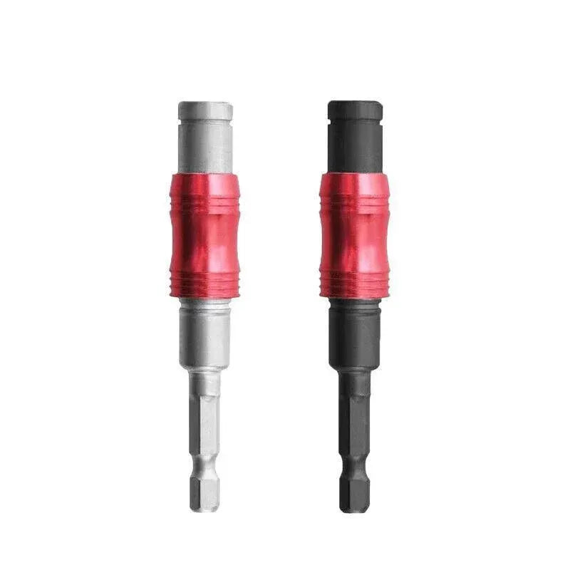 Pivot Drill Bit Holder Steel Impact Swivel Screw Adapter for Quick Bit Changes - Red Black