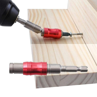 Pivot Drill Bit Holder Steel Impact Swivel Screw Adapter for Quick Bit Changes - Red Black