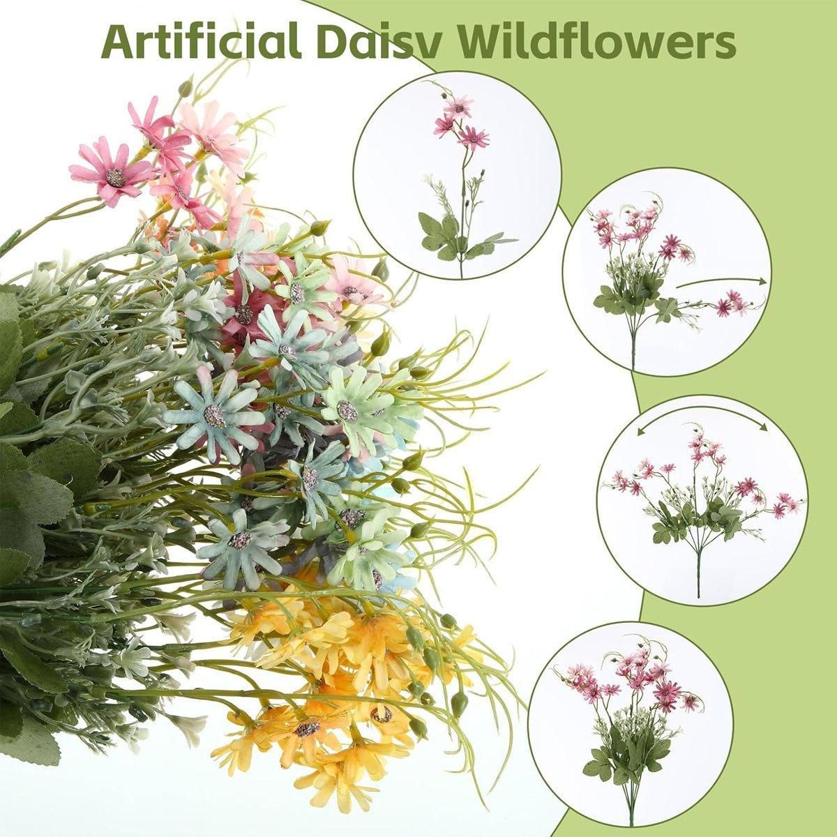 6x Artificial Small Soft Chrysanthemum Home Office Daisy Flower Party Decor DIY