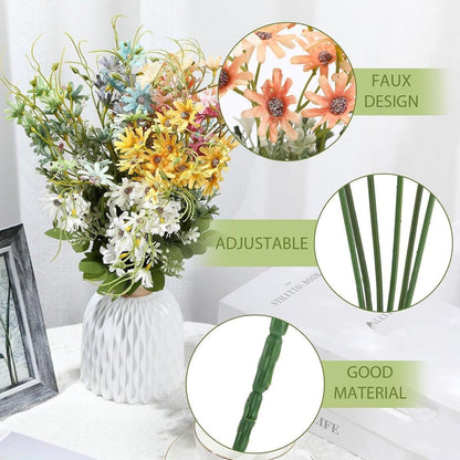 6x Artificial Small Soft Chrysanthemum Home Office Daisy Flower Party Decor DIY