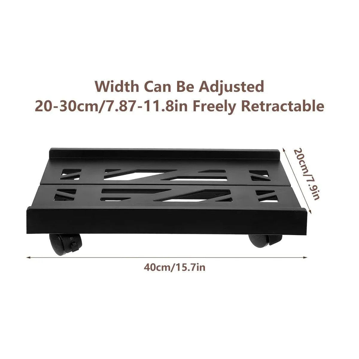Plastic Computer Case Bracket Retractable Mobile Host Shelf for Under Desk Use