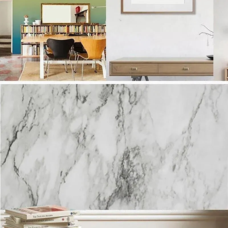10M Marble Self-Adhesive PVC Wall Sticker Wallpaper Decor - Gravel-C