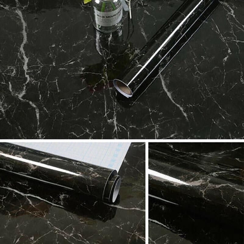 10M Marble Self-Adhesive PVC Wall Sticker Wallpaper Decor - Gravel-C