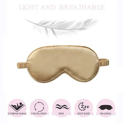 Pure Soft Silk EyeShade Blindfold Sleep Eye Mask Cover Light Shade Travel Relax - Dark Green