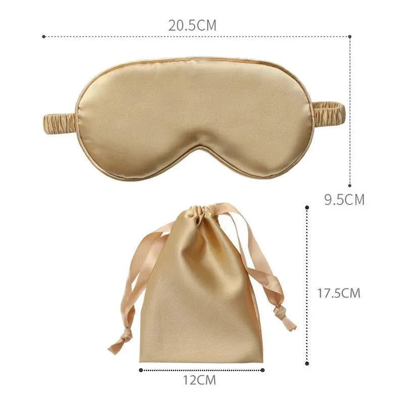 Pure Soft Silk EyeShade Blindfold Sleep Eye Mask Cover Light Shade Travel Relax - Dark Purple