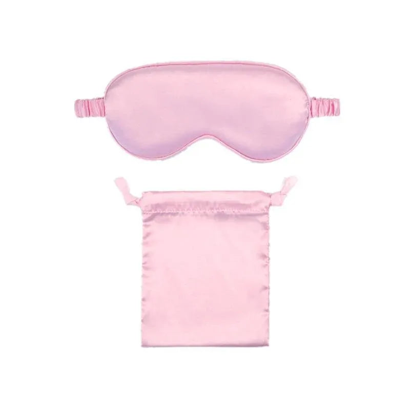 Pure Soft Silk EyeShade Blindfold Sleep Eye Mask Cover Light Shade Travel Relax - Light Purple