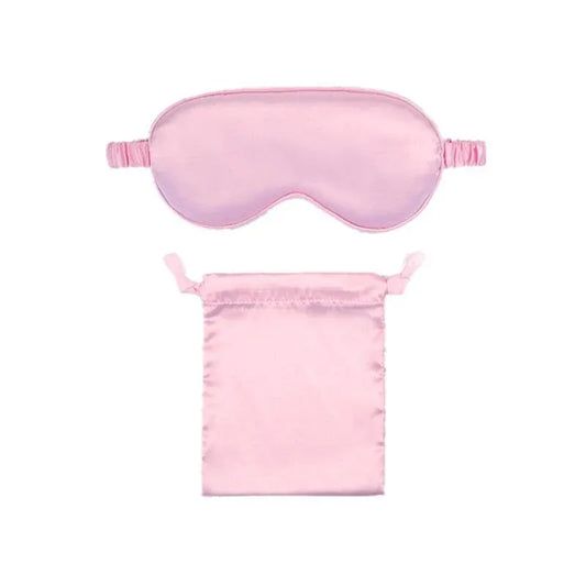 Pure Soft Silk EyeShade Blindfold Sleep Eye Mask Cover Light Shade Travel Relax - Light Purple