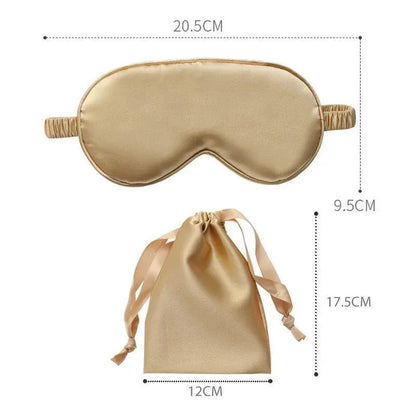 Pure Soft Silk EyeShade Blindfold Sleep Eye Mask Cover Light Shade Travel Relax - Light Purple