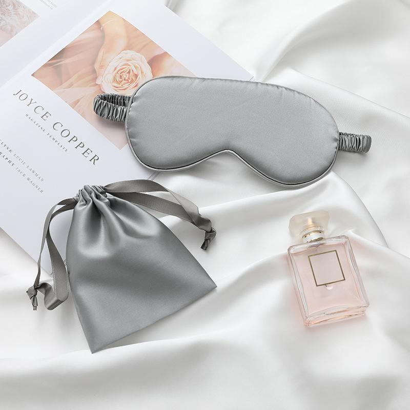 Pure Soft Silk EyeShade Blindfold Sleep Eye Mask Cover Light Shade Travel Relax - Sky Blue