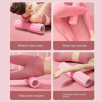 High Density EVA Foam Roller Yoga Massage Stick for Fitness - Crescent Style Blue-33cm