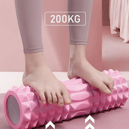 High Density EVA Foam Roller Yoga Massage Stick for Fitness - Crescent Style Blue-33cm