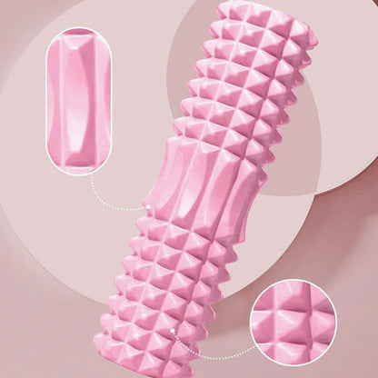 High Density EVA Foam Roller Yoga Massage Stick for Fitness - Crescent Style Blue-33cm
