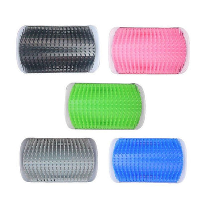 Pet Cat Self Massage Brush Comb Scratcher Wall Corner Self Groomer Grooming Toys - Green