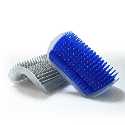 Pet Cat Self Massage Brush Comb Scratcher Wall Corner Self Groomer Grooming Toys - Green