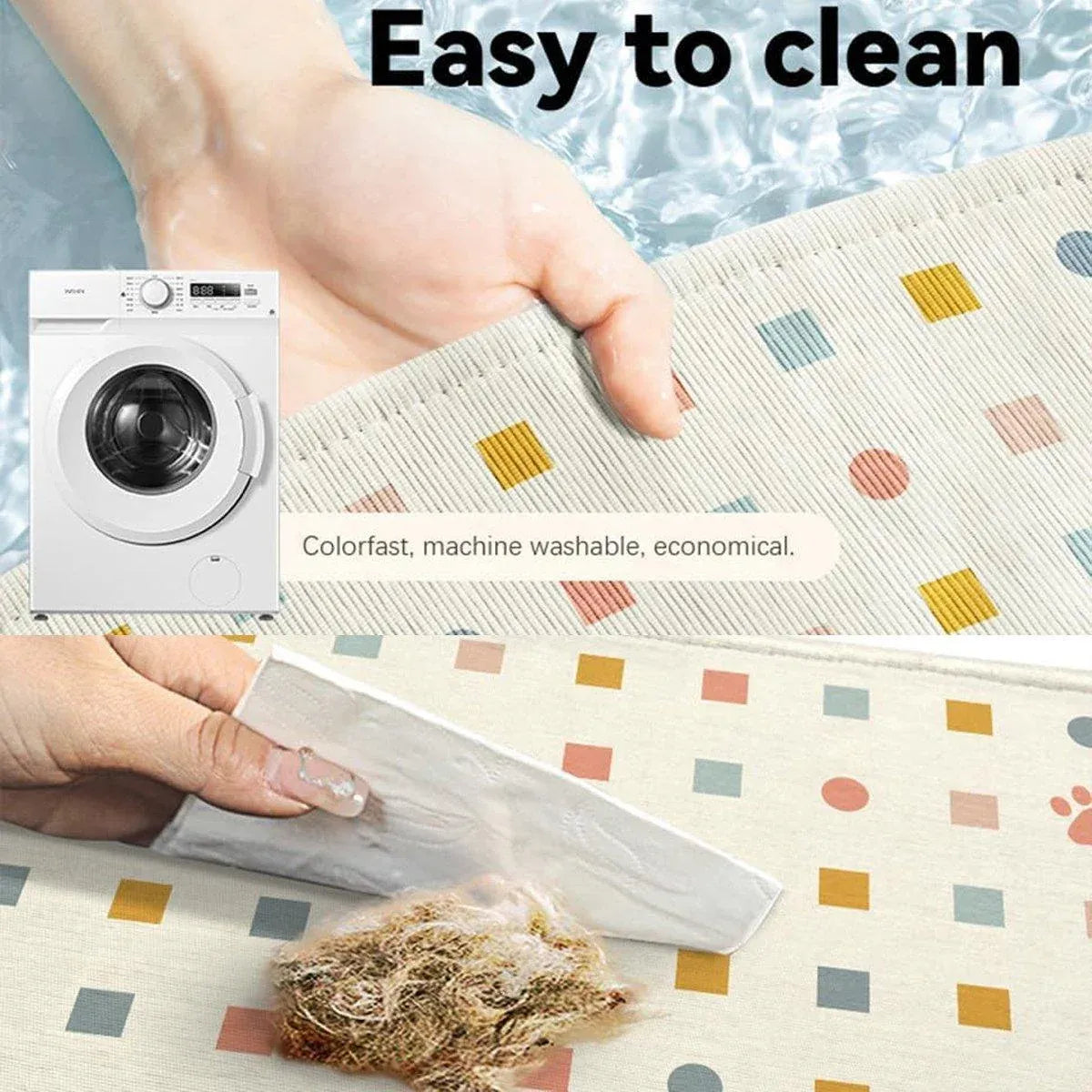 Pet Feeding Mat Dogs Cats Absorbent Non Slip Pet Placemat Waterproof Mat - Brown
