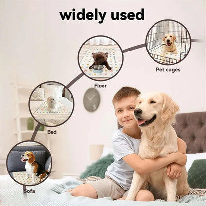 Pet Feeding Mat Dogs Cats Absorbent Non Slip Pet Placemat Waterproof Mat - Brown