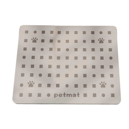 Pet Feeding Mat Dogs Cats Absorbent Non Slip Pet Placemat Waterproof Mat - Light Grey