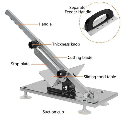 anual Frozen Meat Slicer Stainless Steel Cutter for Beef Mutton Vegetables