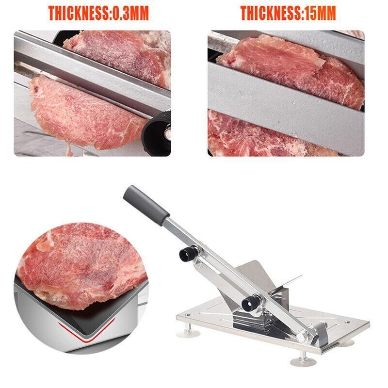 anual Frozen Meat Slicer Stainless Steel Cutter for Beef Mutton Vegetables
