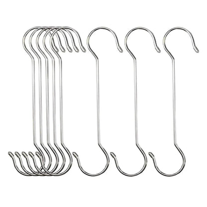 8pcs Metal S Hooks Multifunctional Garden Pot Hangers Outdoor Bird Feeder Hooks