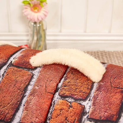 S Size Pet House Kennel Soft Igloo Beds Cave Cat Puppy Bed Warm Cushion Fold - Brown