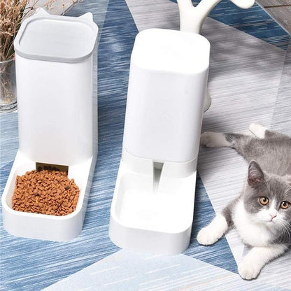 Automatic Pet Dog Cat Food Water Dispenser Feeder Self Feeding Bowl Bottle - Food