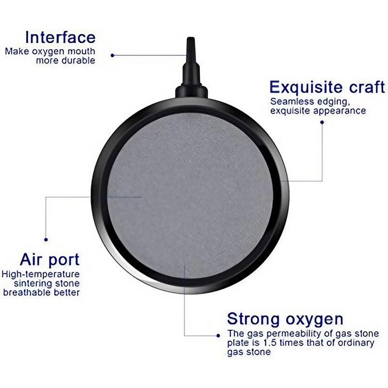 Air Bubble Disk Stone Aquarium Aerator Fish Tank Pump Hydroponics Oxygen - 20cm