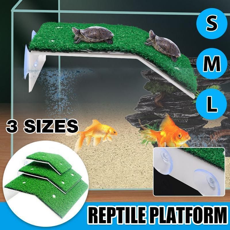 Turtle Basking Platform Ramp Reptile Tank Ladder Resting Terrace Simulation - L