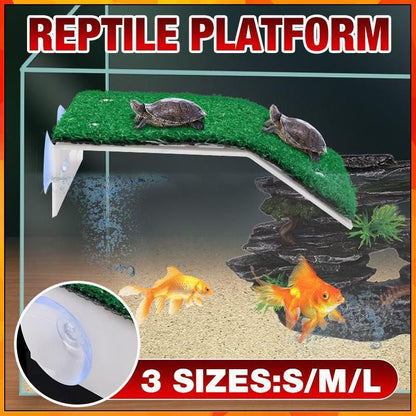 Turtle Basking Platform Ramp Reptile Tank Ladder Resting Terrace Simulation - L