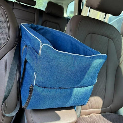 Car Pet Seat Auto Seat Center Console Dog Cat Nest Pad Removable Pet Carrier - Rose Red
