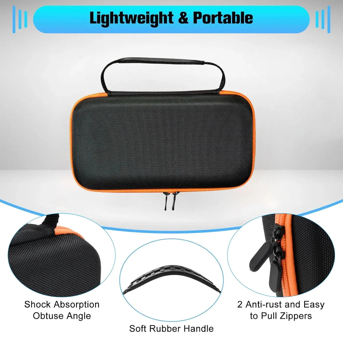 Portable EVA Microphone Storage Case Handheld Mic Box with Dividers Shockproof