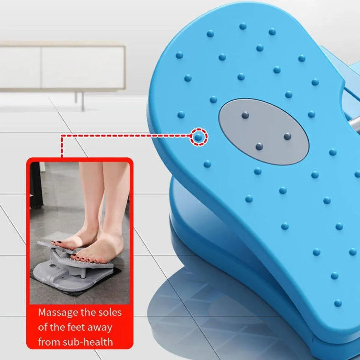 Indoor Mini Stepper Fitness Machine Leg Calf Stretch Cardio Trainer Home Workout - Blue