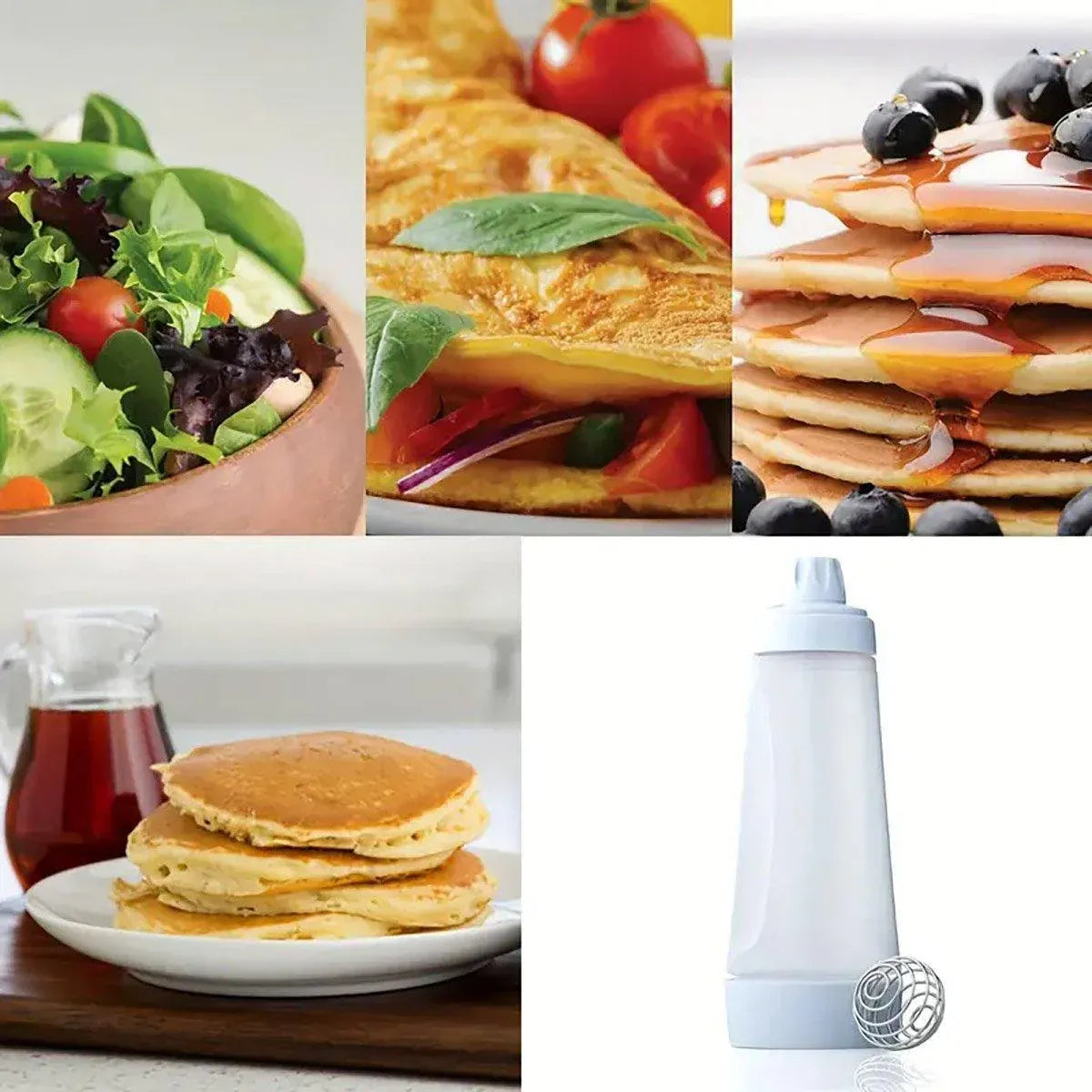 1000ml Hand Crank Batter Dispenser Mixing Jug with Scale for Muffins Pancakes