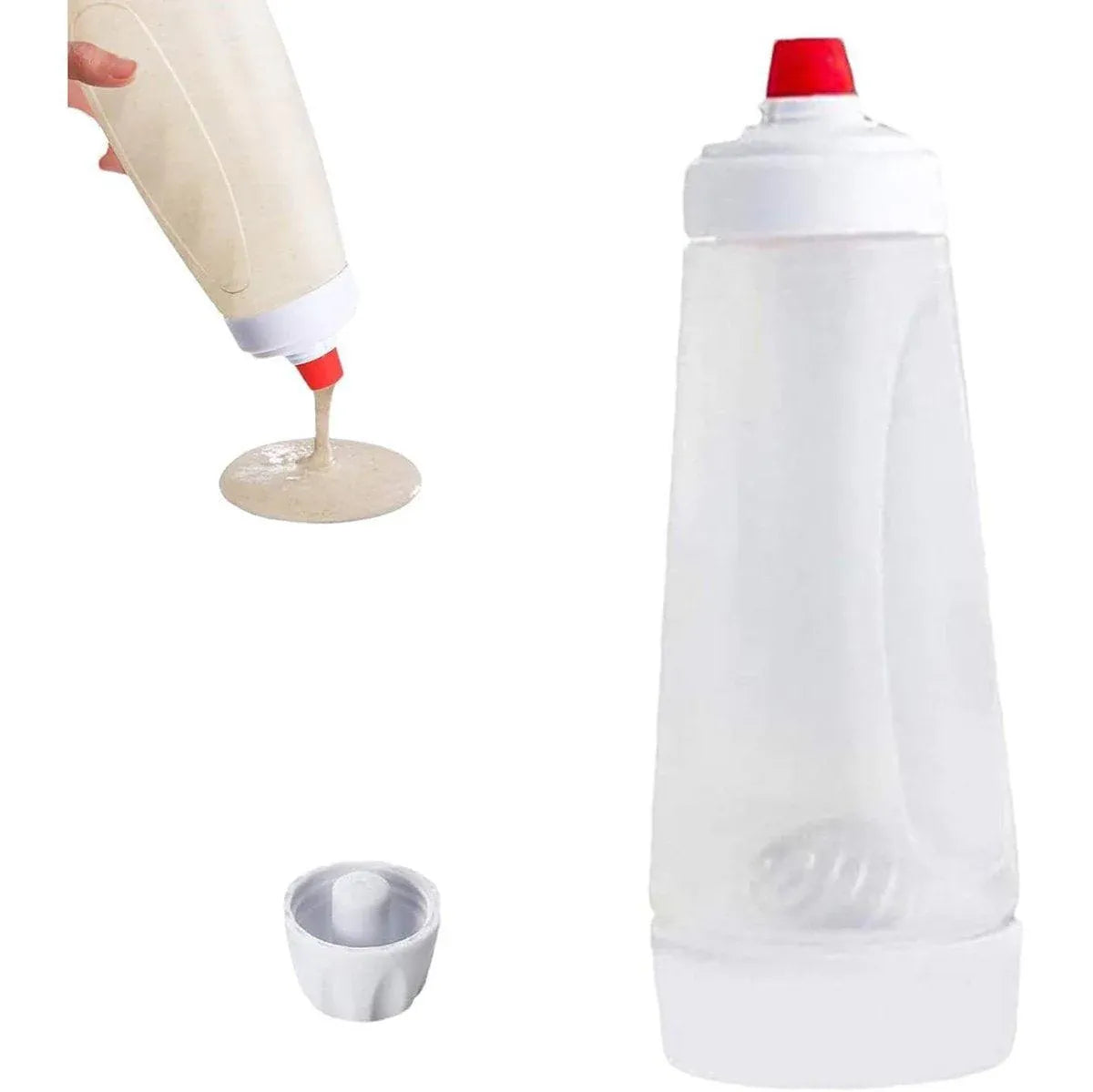 1000ml Hand Crank Batter Dispenser Mixing Jug with Scale for Muffins Pancakes