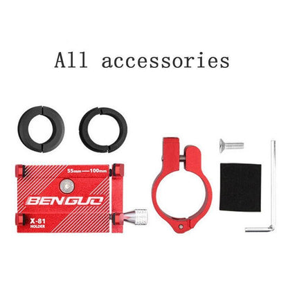 Aluminium Alloy Bicycle Phone Holder Handlebar Mount For Bike Motorcycle - Black