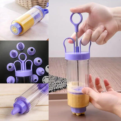 Cookie Gun With Molds Icing Piping Tool Baking Decorating Set For Cake Cupcake