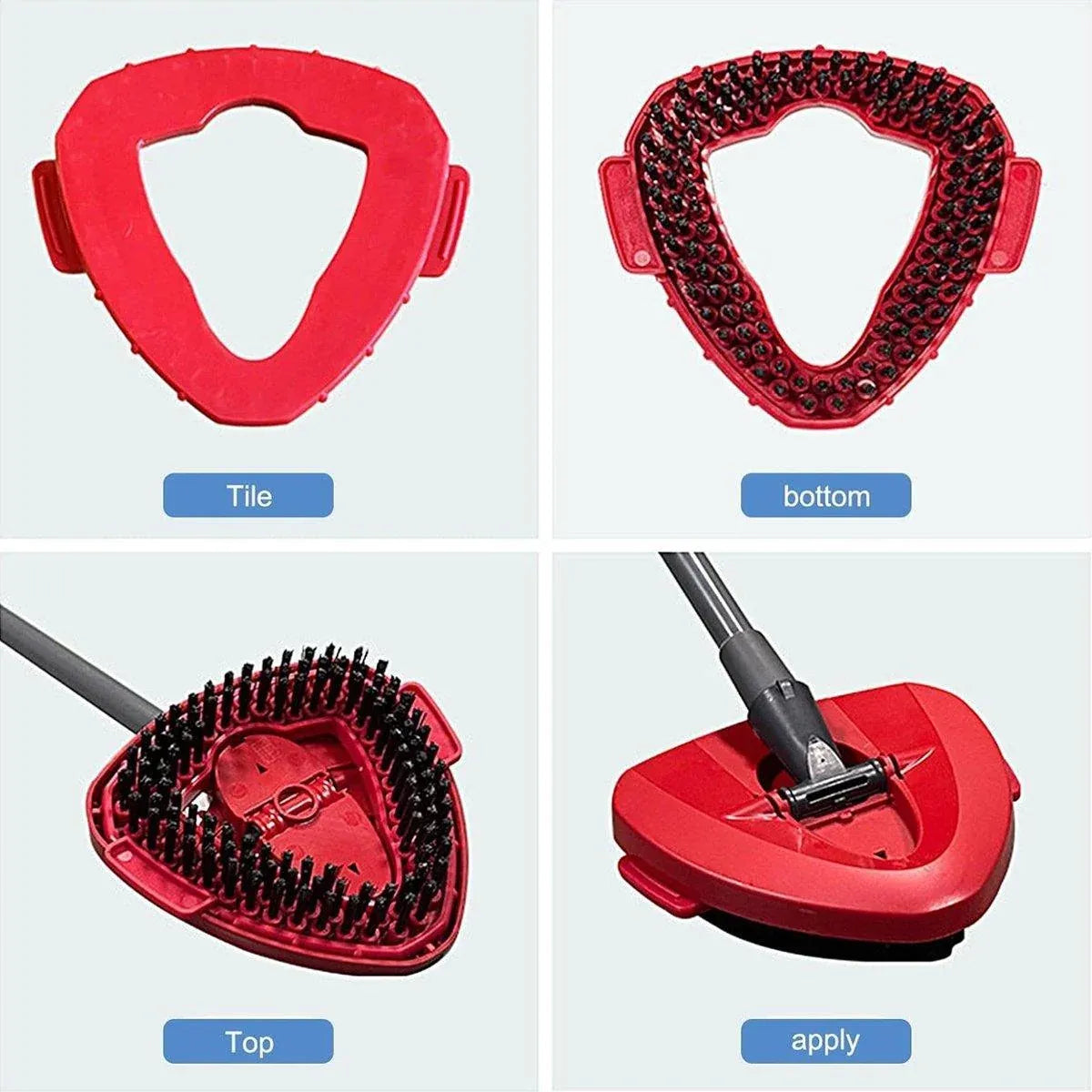 2PCS Triangle Rotating Mop Head Replacement Floor Brush Universal Cleaning Mop