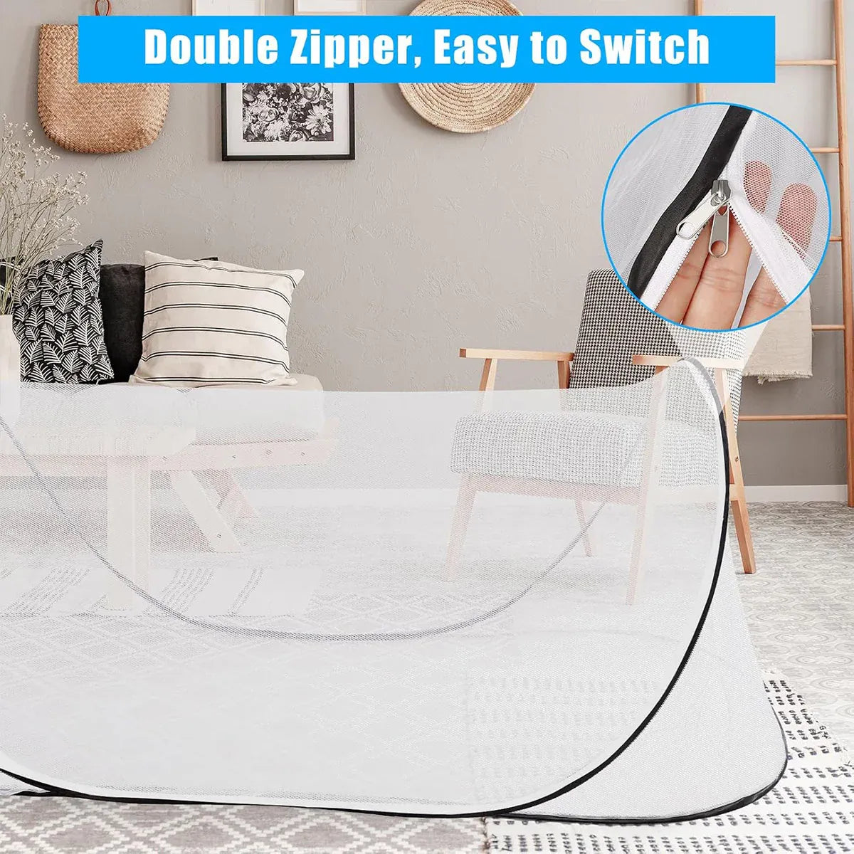 Portable Foldable Mosquito Net Pop-Up Travel Tent for Indoor Outdoor Use