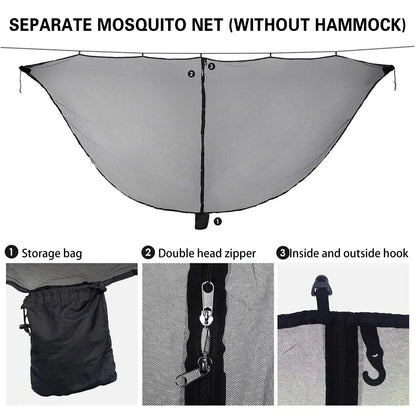 Hammock Mosquito Net Separate Anti-Mosquito Cover For Outdoor Picnic Camping - Grey